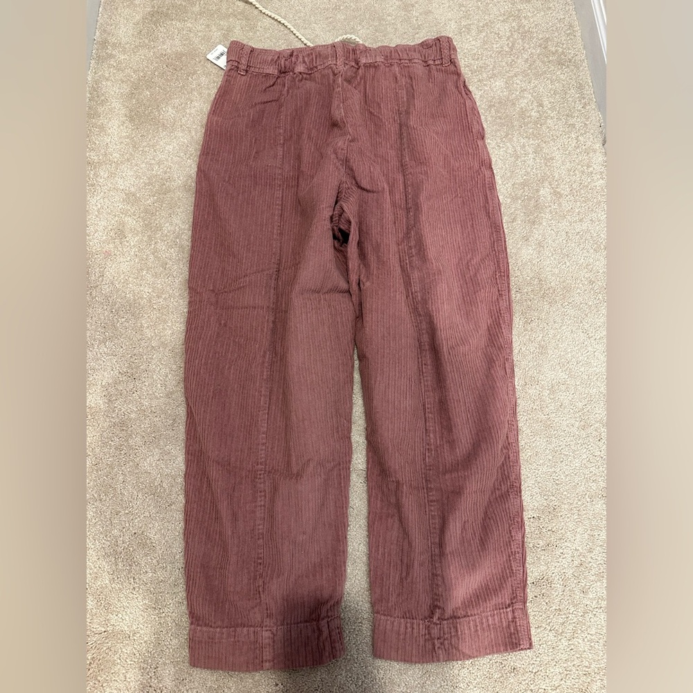Free People Baggy Missing From Me Cord Barrel Pants XL Pink/Rose NWT - Picture 3 of 3
